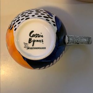 Anthropologie hand painted coffee tea mug set